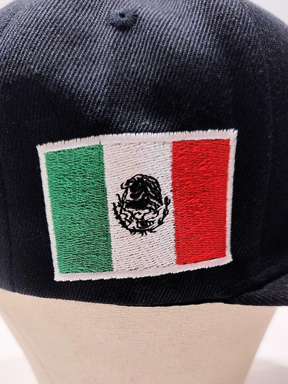 Black Mexico Snap Back Hat Mexico Flag Embroidery Hat Gorra De México Bordada